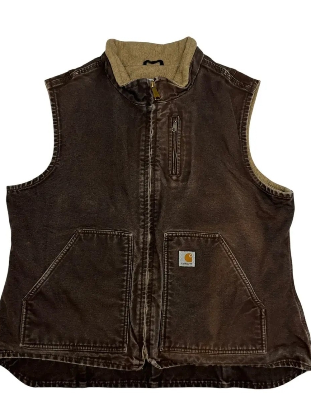 Carhartt WOMENS WV001 Chocolate Brown work wear vest Size M